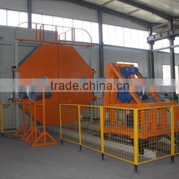 Two arms shuttle machine, rotomolding machine