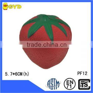 PU strawberry shape stress ball/ promotional gifts PU strawberry shape stress