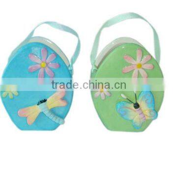 hand made ceramic tote with spring festival