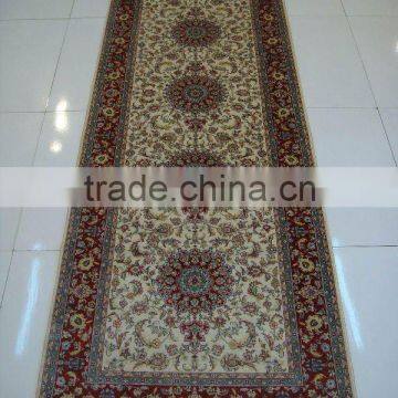 Chinese handmade 100% natural silk turkish 2.5x8 double knotted runner carpet