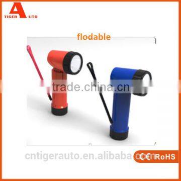 2015 wholesale Dry battery LED Flashlight Torch with foldable head