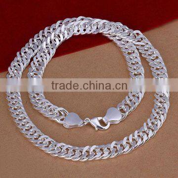 wholesale thick 10mm 20inchs chain 2014 fashion jewelry 925 sterling silver necklace