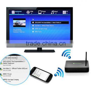 Dual Core Iptv Channel Wifi Smart TV Box 1080P &3D Blue-ray Movies Media Player Pre-install XBMC Addon HDMI Android TV Box