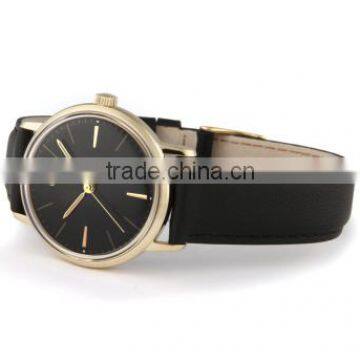 High Quality Leather Strap Rose Gold Wrist Watch photo-2