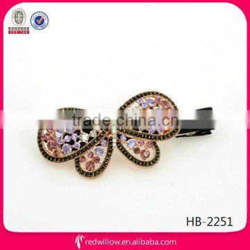 Korea stylish diamante butterfly small metal hair clips wholesale