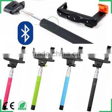 2015 wireless selfie stick z07-5 adjustable bracket pole, bluetooth monopod for smartphone