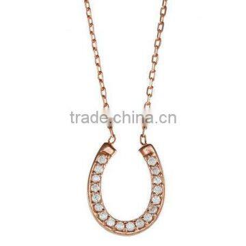 Fashion La Preciosa Cubic Zirconia Horseshoe Necklace 2013 Vners chain necklace