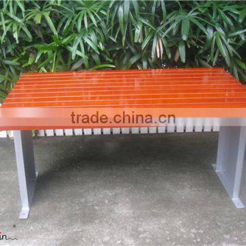 High quality steel and solid wood table outdoor wooden table