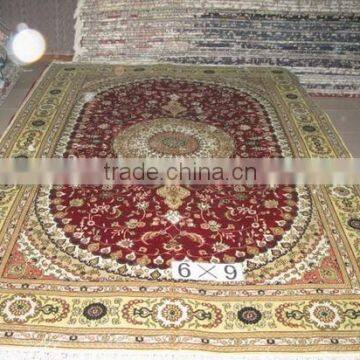 Handknotted bamboo silk carpet