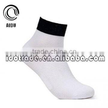 Solid White Dress Elastic Custom Design Ankle Socks Elite Socks