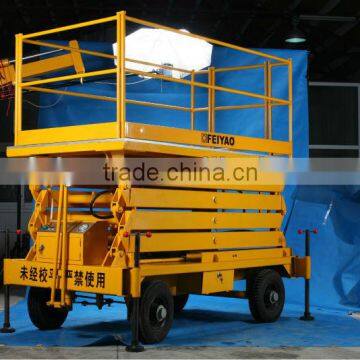 Mobile hydraulic scissor lift platform