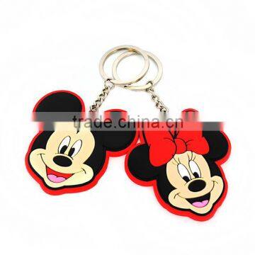 Mickey mouse cartoon key chain/Mickey mouse silicone key chain