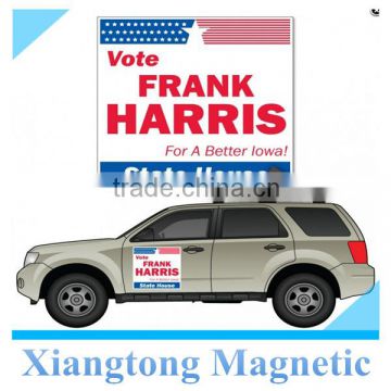 custom vote magnetic car door sticker/pvc water proof painting car sticker with magnets