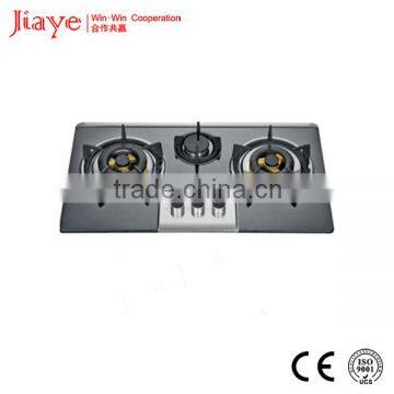 Black SS panel gas hob/ best price 3 burner gas stove JY-PA3008