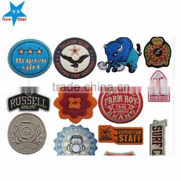 Promotional custom embroidery clothing woven patches lady rider patch for women