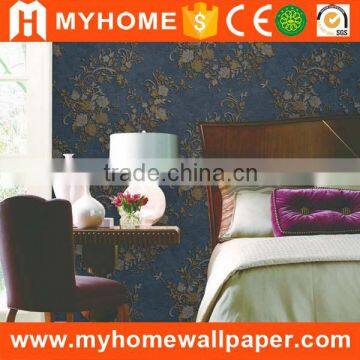 Classic Floral Deep Embossed Interior Decorative Wall Paper Full Size Flower Natural Beautiful Wallpapers for Wall                        
                                                Quality Choice