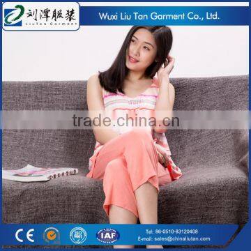 Stripe Knit Women's Sex Sleepwear From Oem Supplier photo-6