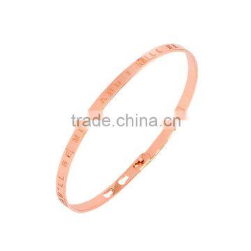 Memories Bangles With Customize Design Word 'YOU'LL BE MINE AND I WILL BE YOURS' With 4mm/7mm Width photo-2