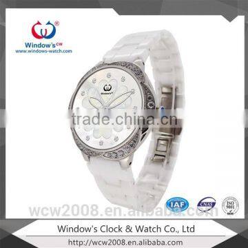 Classic Style Fashion Lady Stainless Steel Back Watch Ceramic Watch photo-2