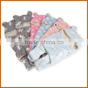 Emboridery Cozy Hooded Swaddle Blanket