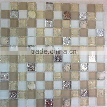 Matt Crystal Glass Mosaic Mix Glossy Glass Mosaic for Home Decoration