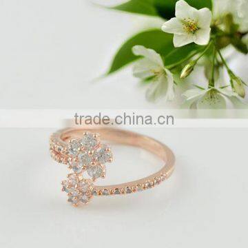 2014 New Product Flower Micro Pave Brass Jewelry Ring photo-1