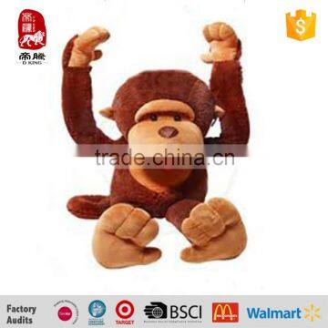 ASTM Certification OEM Brown Long Arms And Legs Plush Monkey Toy