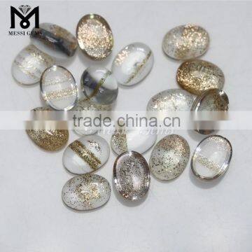 New Fashion Fancy Color Oval Cabochon 4x8 Decorative Glass Stones