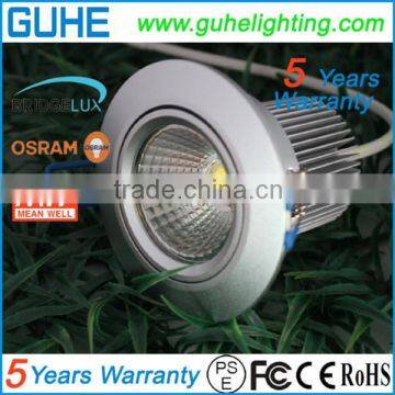 Taiwan MeanWell driver 85-277VAC motion sensor led downlight 7W with 5 years warranty