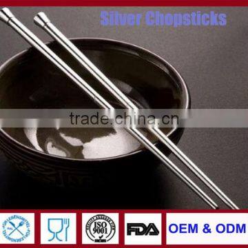 Top grade silver plated chopsticks wholesale flatware with exchangeable head for hotel household wedding gift OEM