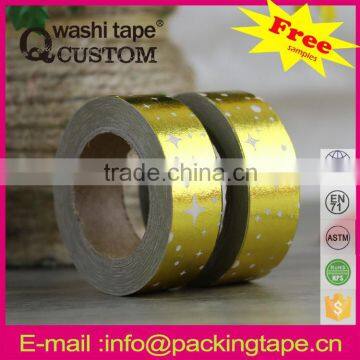 High quality famous brand printing gold blocking washi tape alibaba best sellers