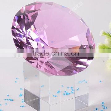 Large Diamond Shaped Crystal Glass Paperweight for Decorations & Gifts CD-M012