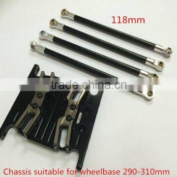 2016 New rc car billet processing chassis for scx-10 , Dingo&Honcho,wheelbase 290-310mm (4) 118mm long rod