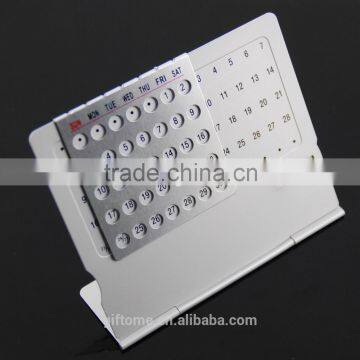Aluminum printed standing Desk Calendar 2016 for promotion