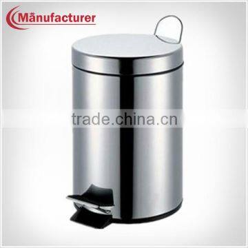 5L Hotel Superior Room Stainless Steel Sanitary Ware Food Step Rubbin Bin,Pop Up Trash Can