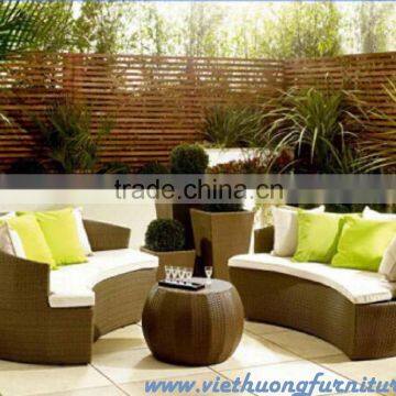 Poly rattan sofa set