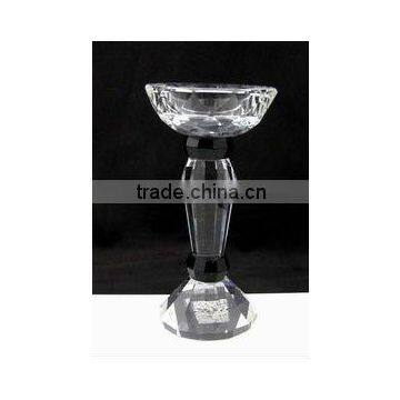 antique crystal candle holder