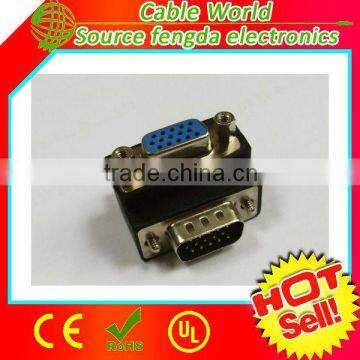 right angle VGA connector male to female adaptor/connector