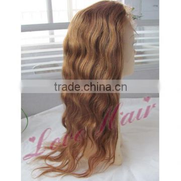 Colorful Lace front wig Fully hand cap Top sale high quality100% virgin human hair wigs