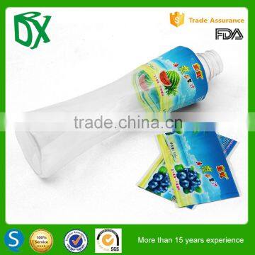 Import China Goods Customized Design PVC Heat Shrink Sleeve Label for Juice Water Bottle Packaging