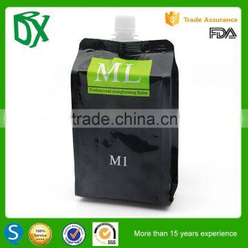 Hot Sale Self-stand Plastic Black Spout Pouch for Liquid Food Packer in Guangdong
