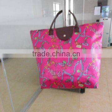 Satin fabric water proof shopping bag