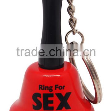 Metal hand bell with keychain in custom color for promo as gift