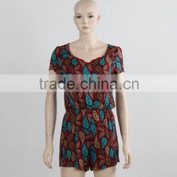 OEM custom made jumpsuit summer one piece jumpsuit for adult cheap price in Guangzhou