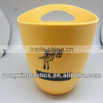 disposable plastic led ice bucket with handle