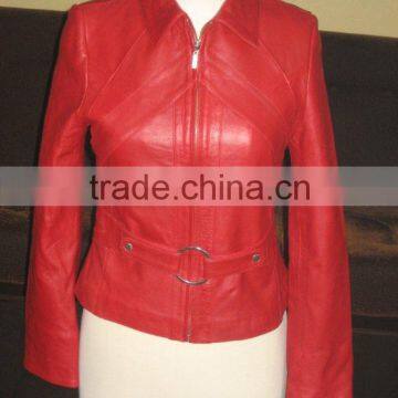 Leather jacket women fashion wear