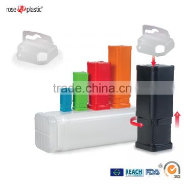 Germany Quality plastic solid colorful square writing brush tubes packaging with detachable hanger Block Pack BK