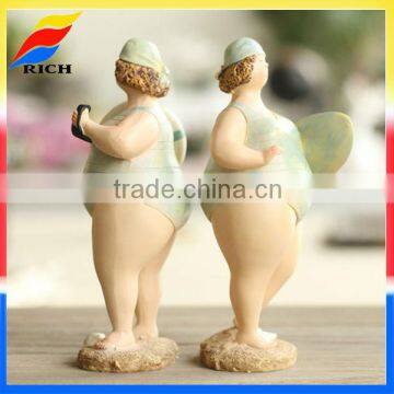 summer seaside sexy bikini lady custom resin statue