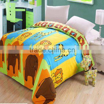 Chinese Mulberry Silk Comforter With Printed Animal Kingdom Cotton Cover