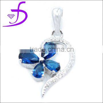 925 sterling silver rhdoium plated spinel pendant